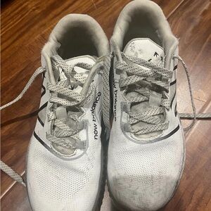 New Balance White Turf Shoes